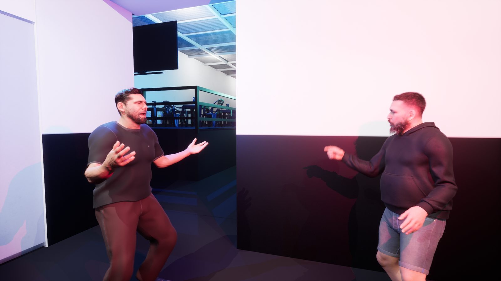 Render 3D de reconstituição forense — cena reconstruída com alto realismo